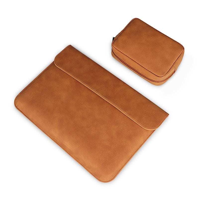 LLANO Premium Leather Laptop Sleeve for MacBook Air/Pro (11–16 inch) – Waterproof, Soft Protective Case