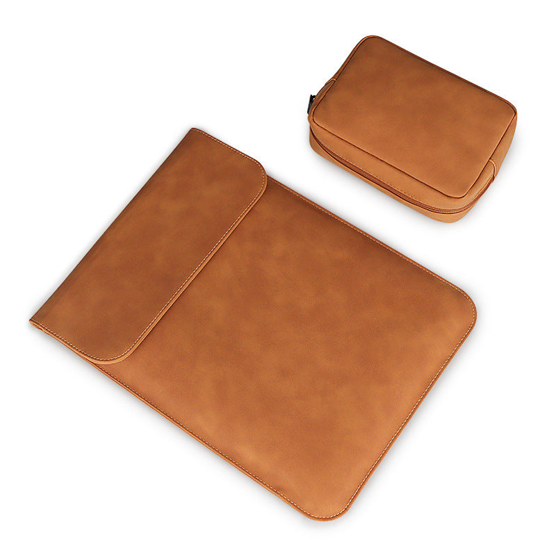 LLANO Premium Leather Laptop Sleeve for MacBook Air/Pro (11–16 inch) – Waterproof, Soft Protective Case